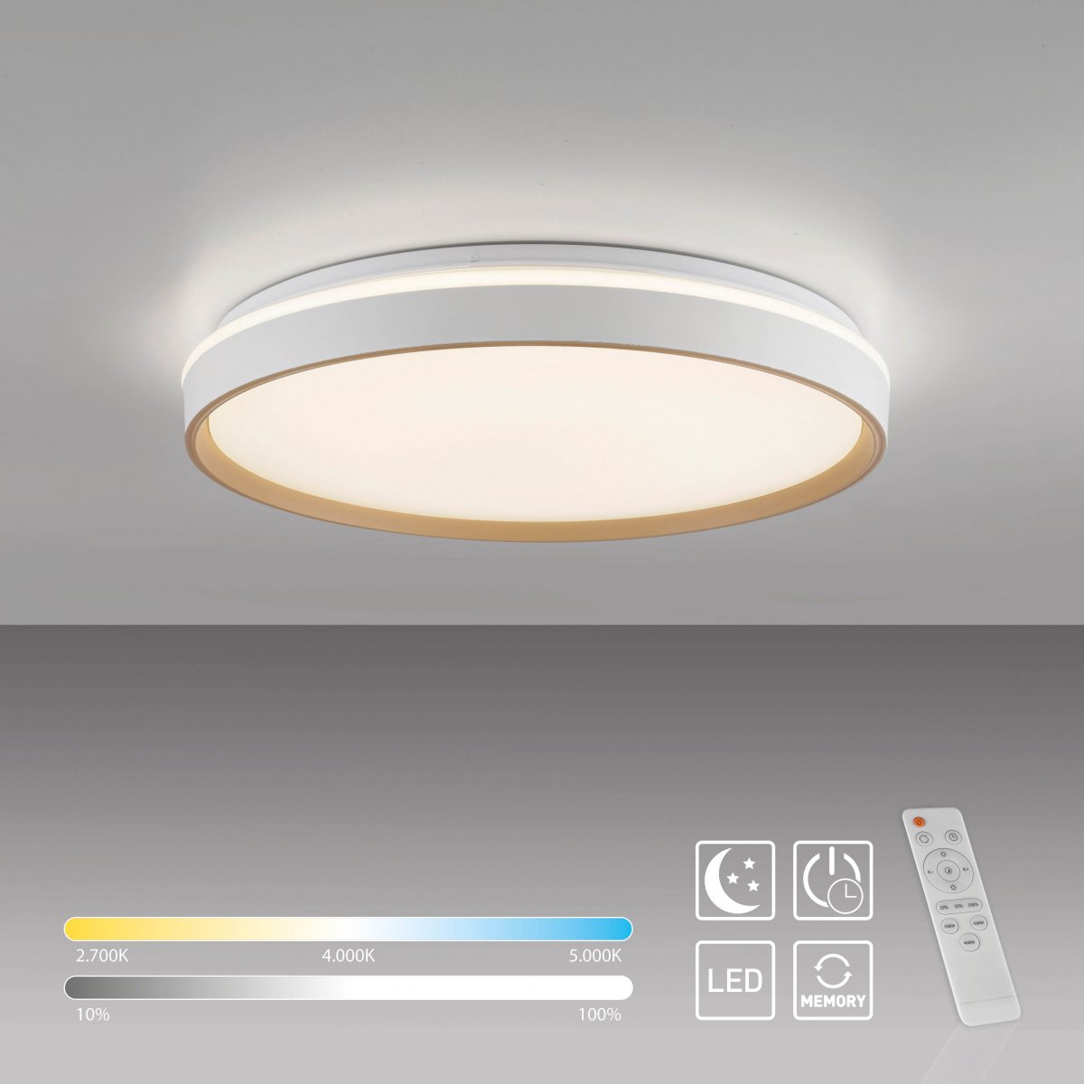 JUST LIGHT 14278-39 MIO Deckenleuchte sand 48.5 cm