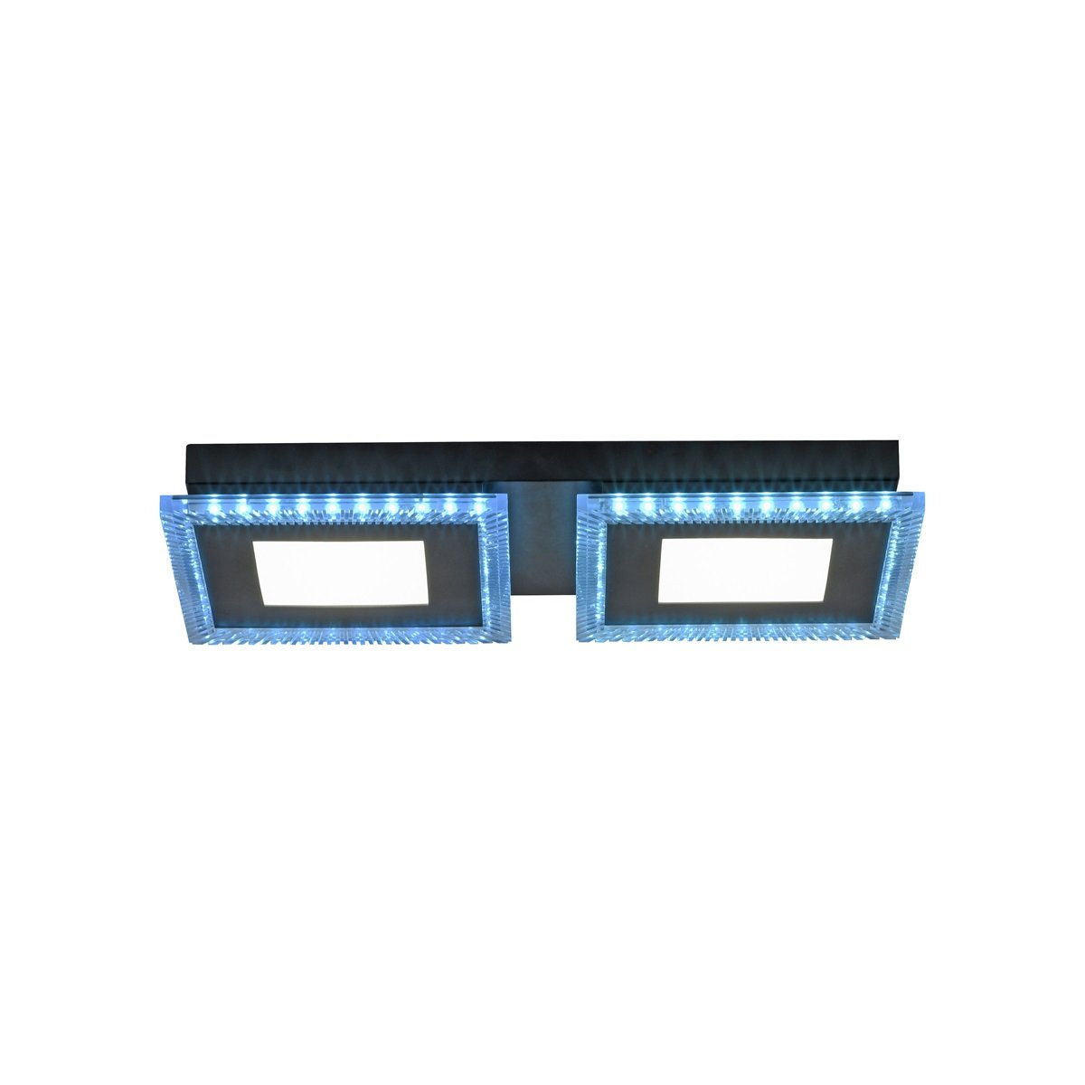JUST LIGHT 14512-18 LED Deckenleuchte ACRI schwarz RGBW 44x20cm