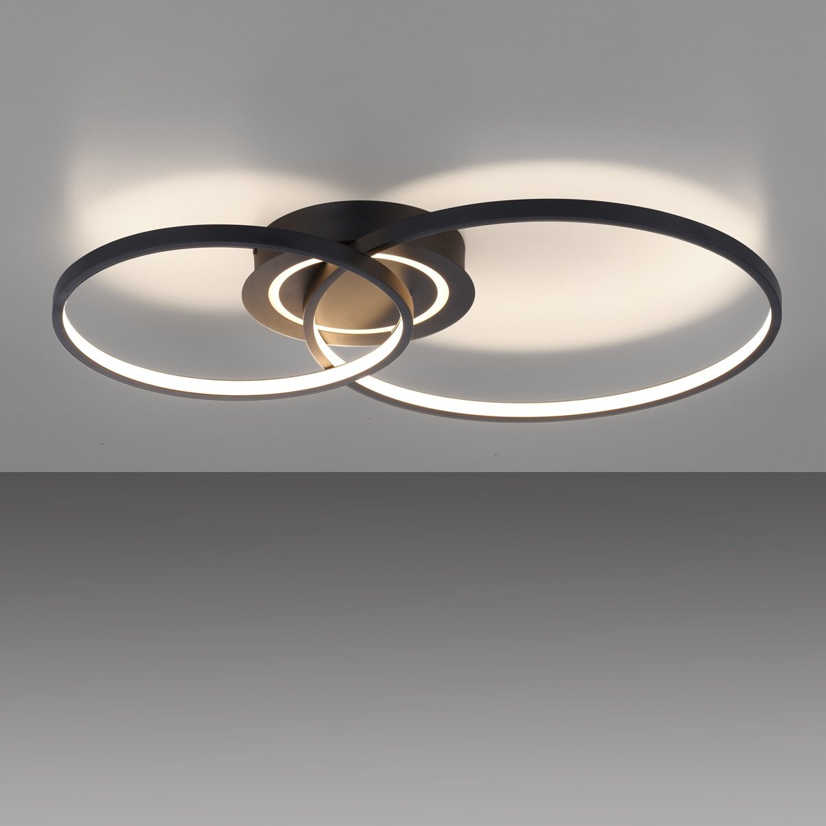 JUST LIGHT 14540-18 ASMINA LED Deckenleuchte 2-flammig schwarz 3000K