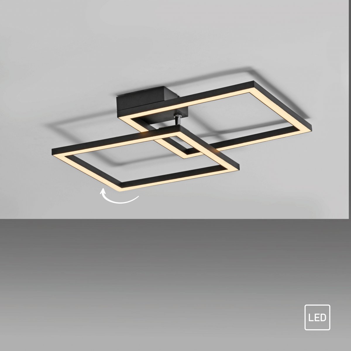JUST LIGHT 14708-18 IVEN Deckenleuchte schwarz 3000K