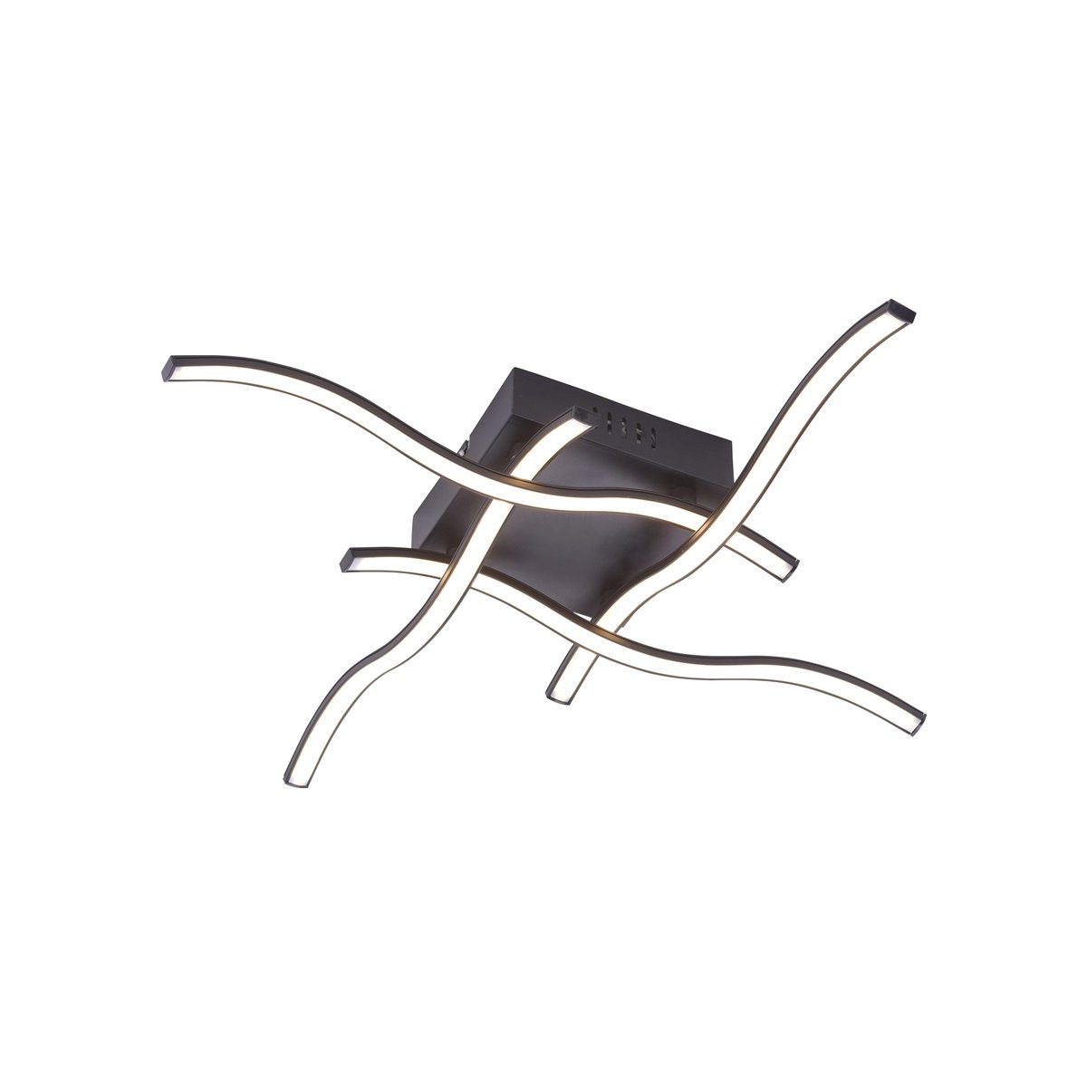JUST LIGHT 15131-18 WAVE LED Deckenleuchte schwarz 3000K