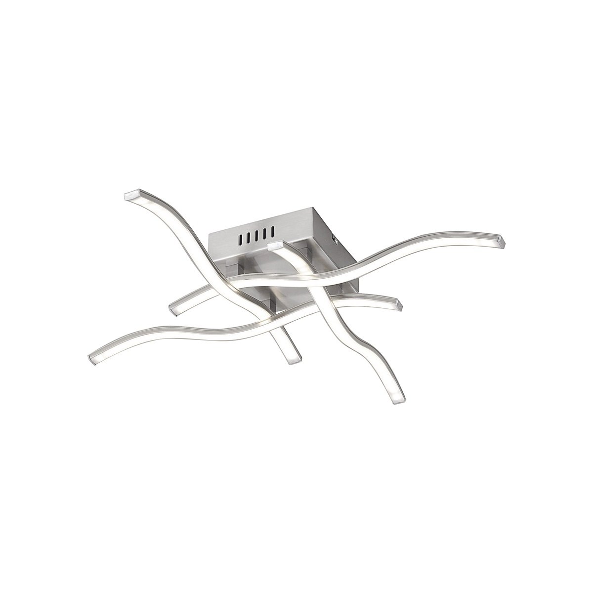 JUST LIGHT 15131-55 WAVE LED Deckenleuchte silber 3000K