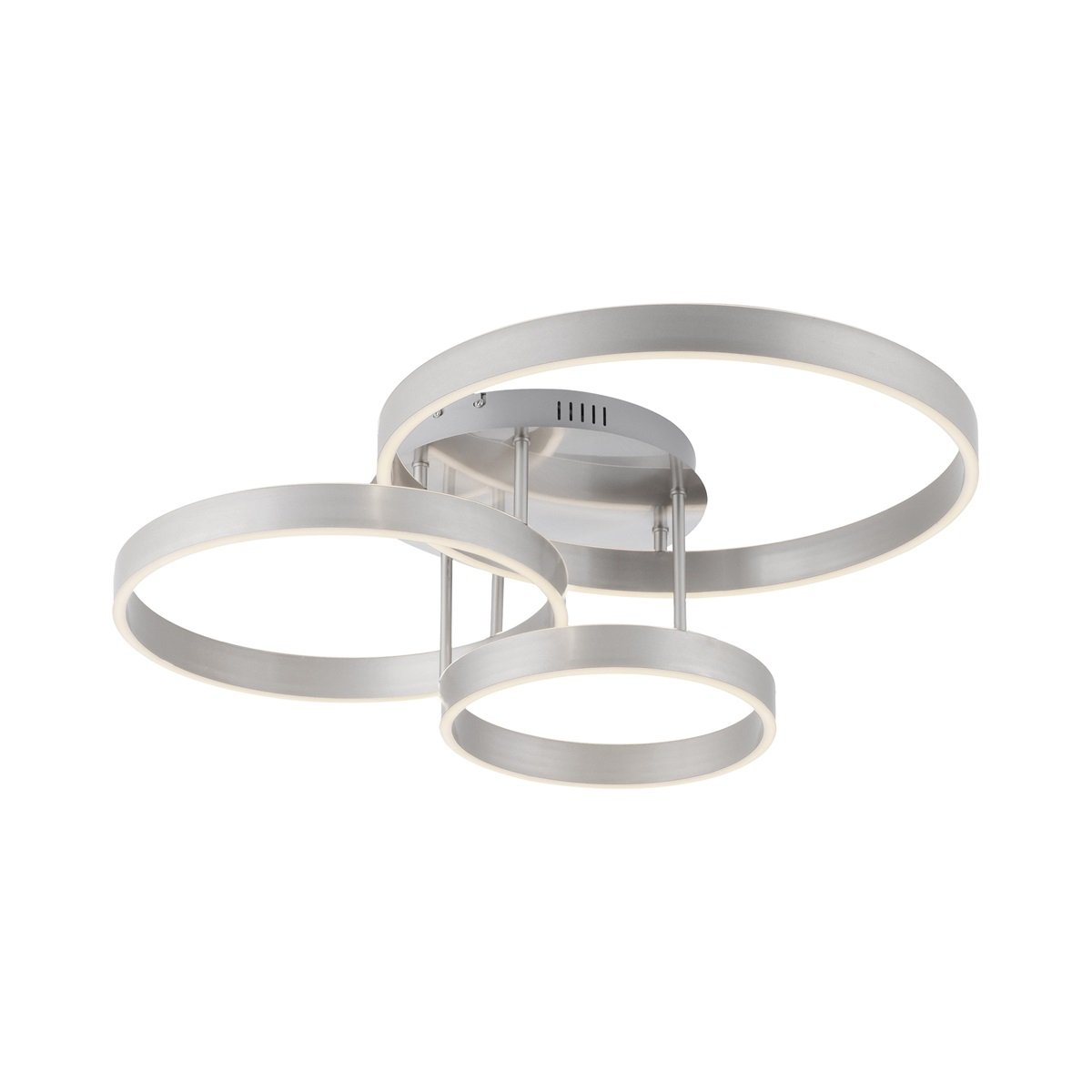 JUST LIGHT 15157-55 LED Deckenleuchte LILUTTI 3-flammig stahlfarben 3000K