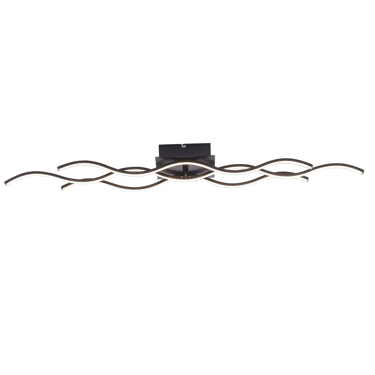 JUST LIGHT 15167-18 WAVE LED Deckenleuchte schwarz Wellenform 3000K 140cm