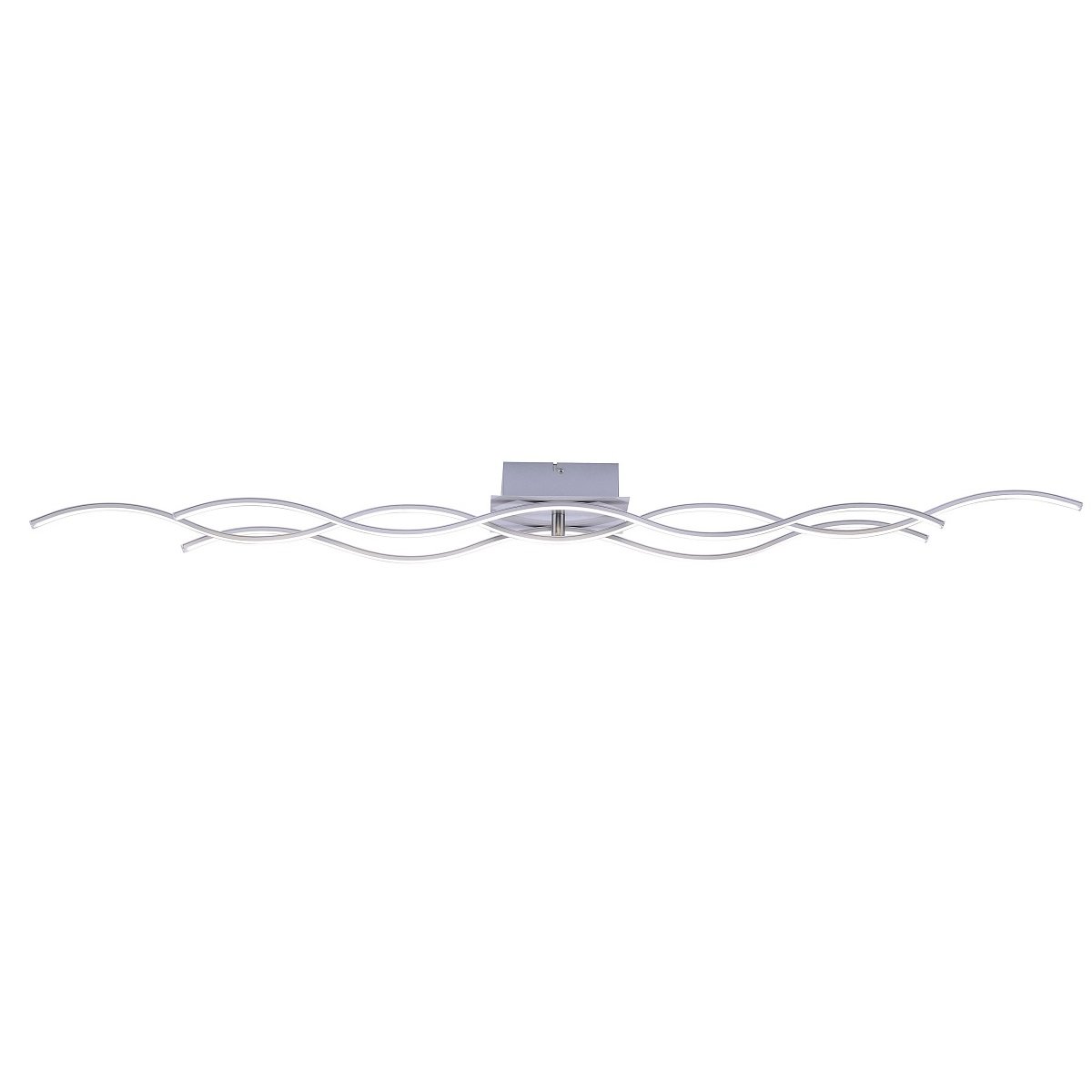 JUST LIGHT 15167-55 WAVE LED Deckenleuchte stahlfarben Wellenform 3000K 140cm