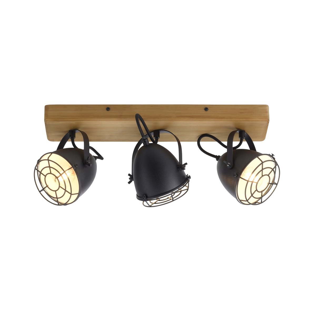 JUST LIGHT 15173-18 BEETLE Deckenleuchte 3-flammig schwarz Holz
