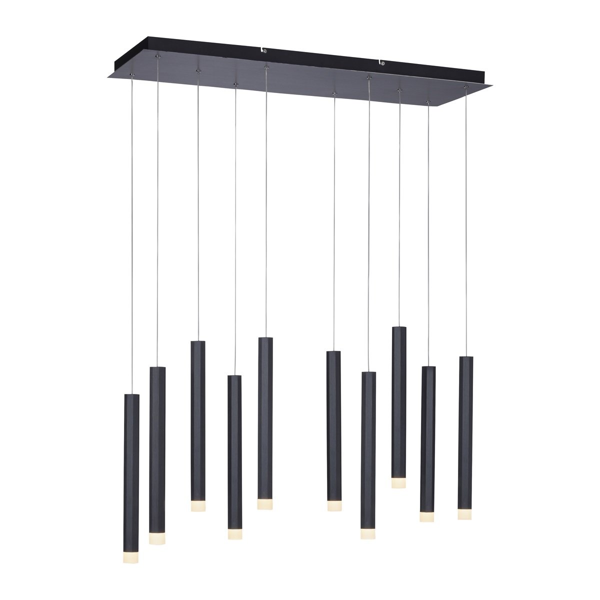 JUST LIGHT 15206-18 BRUNO LED Pendelleuchte 10-flammig schwarz 3000K