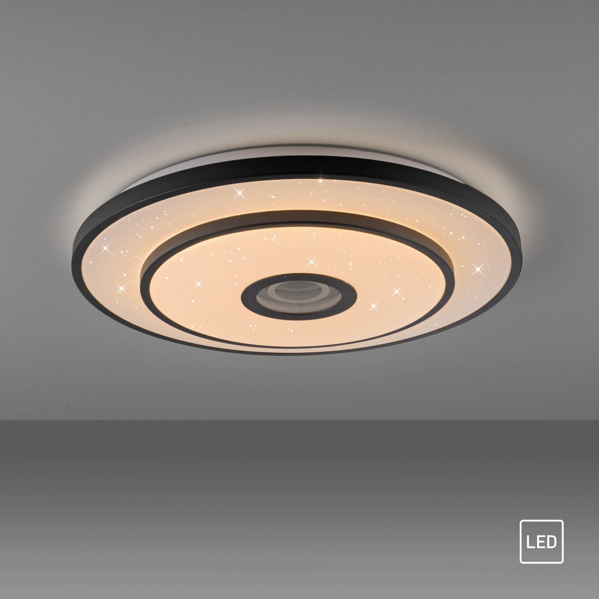 JUST LIGHT 15456-18 TURANUS Deckenleuchte rund schwarz 3000K