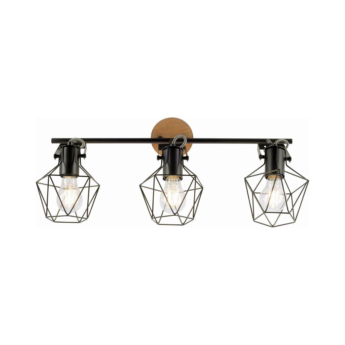 JUST LIGHT 15673-78 Deckenleuchte JARO Holz-natur 3-flammig