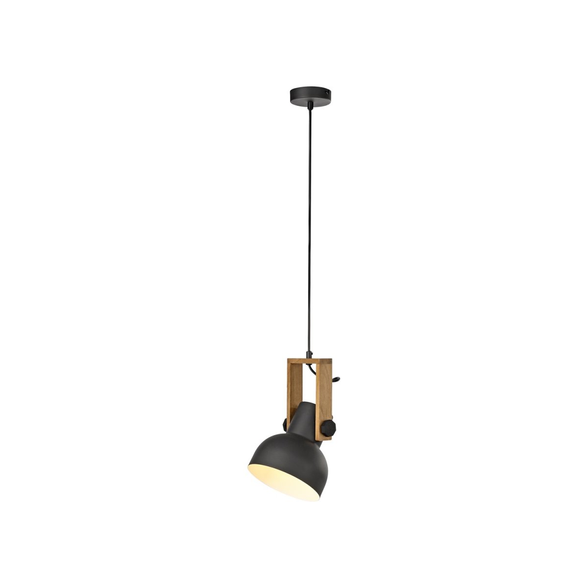 JUST LIGHT 15741-18 CUP 2.0 Pendelleuchte schwarz Holz E27