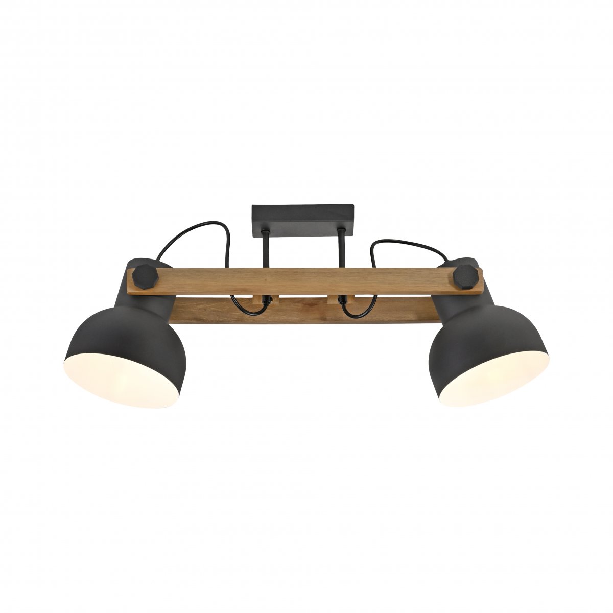 JUST LIGHT 15744-18 CUP 2.0 Deckenleuchte 2-flammig schwarz Holz E27