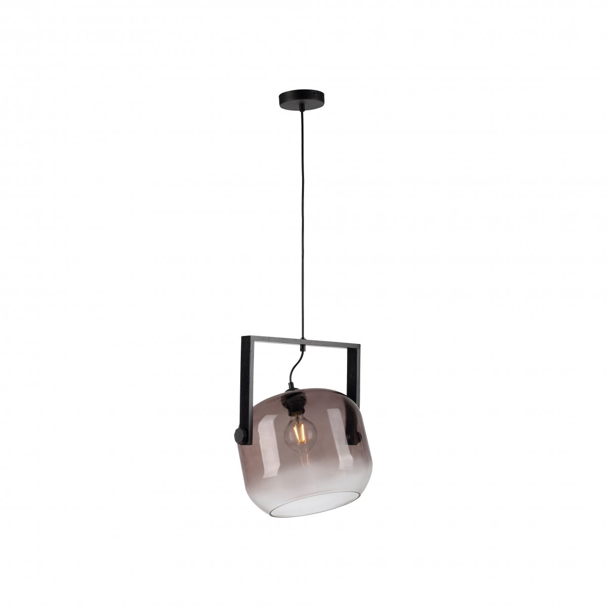 JUST LIGHT 1575-18 CUP 2.0 Pendelleuchte schwarz Rauchglas E27