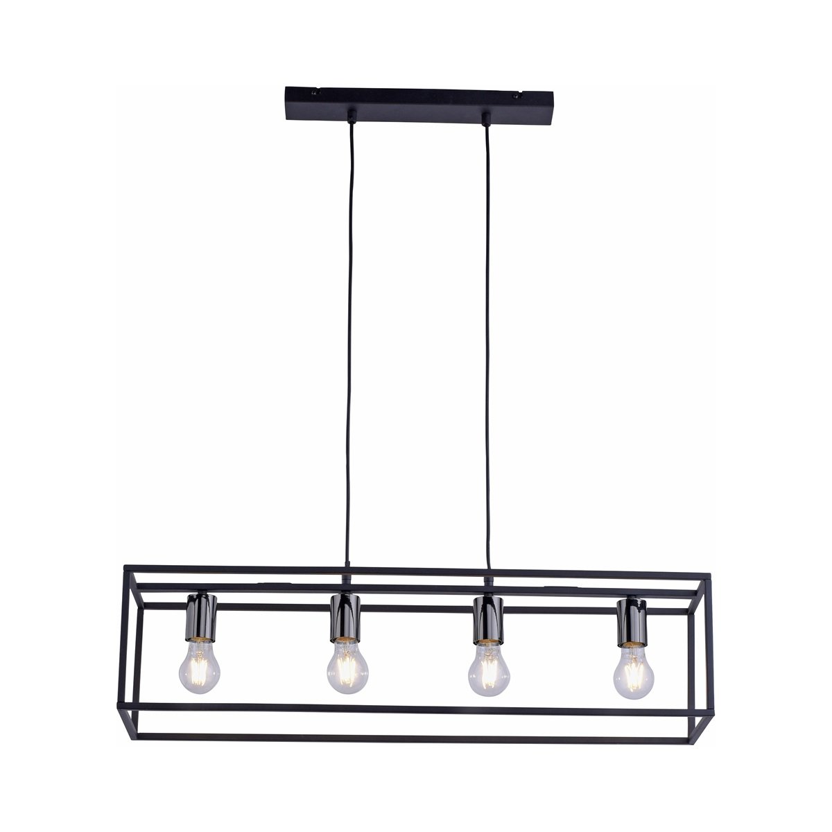 JUST LIGHT 15854-18 Pendelleuchte  FABIO 4-flammig schwarz