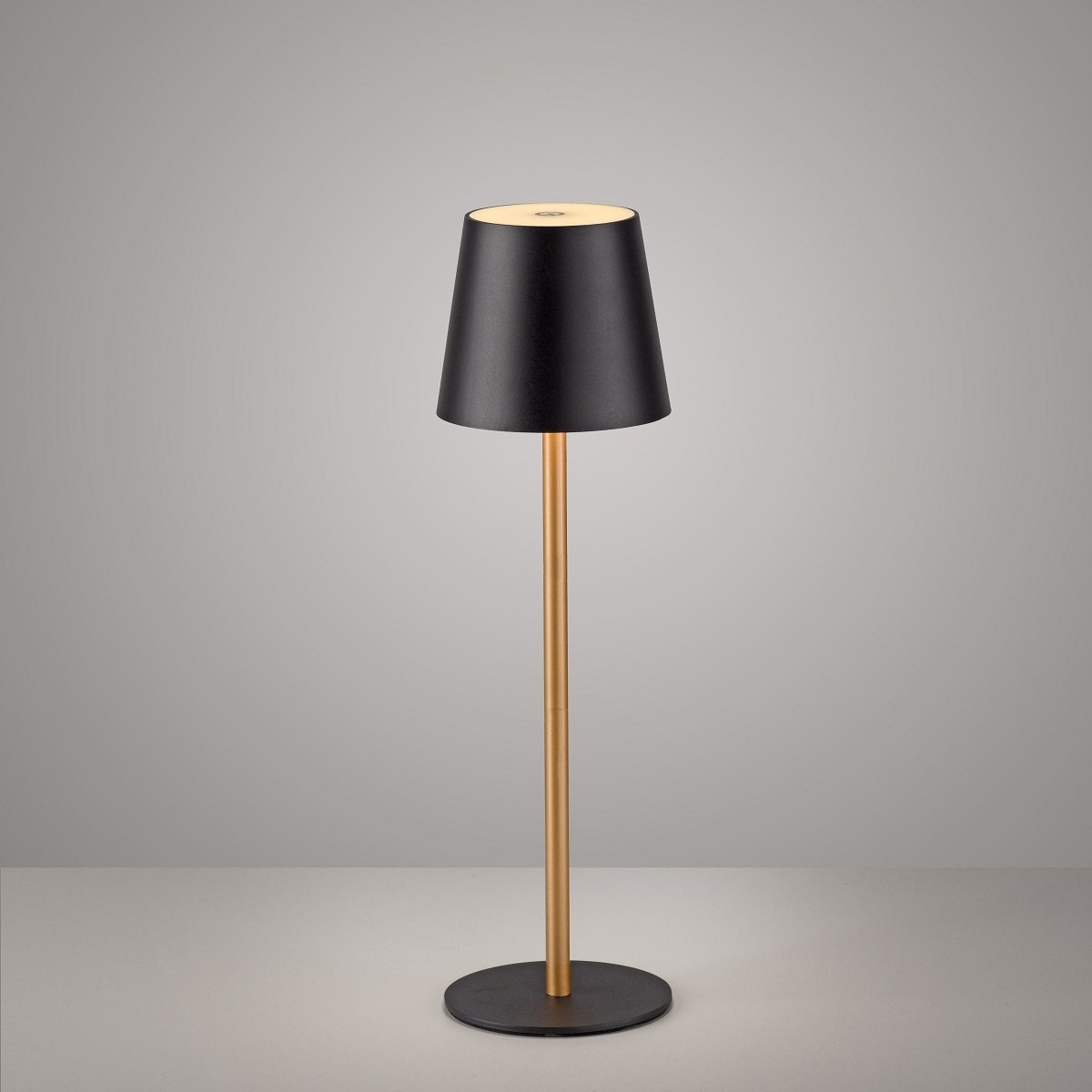 Just Light 19250-68 LED Akku Tischleuchte EURIA schwarz messing IP54