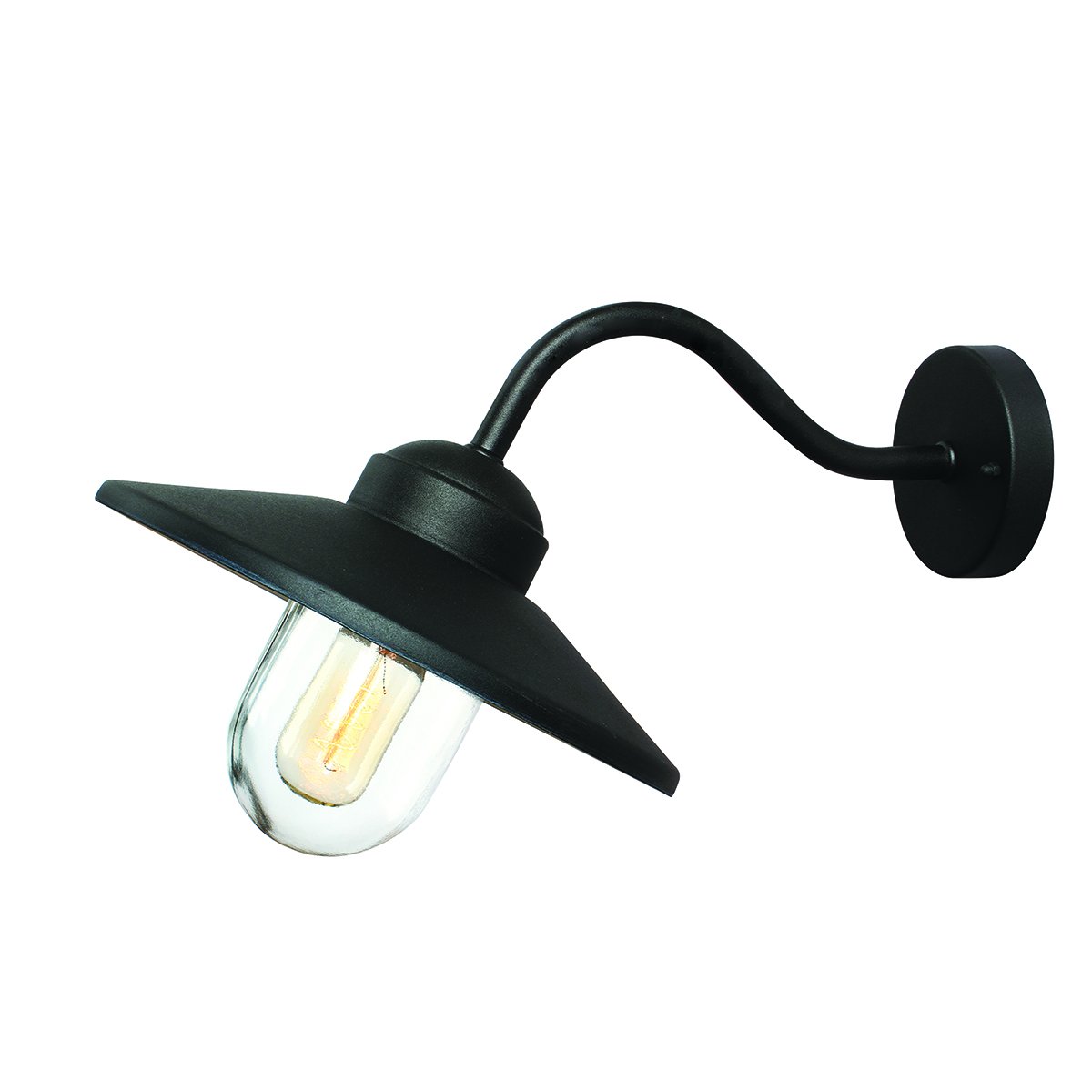 Elstead Lighting Klampenborg Wandleuchte 1-Light Schwarz IP44 E27