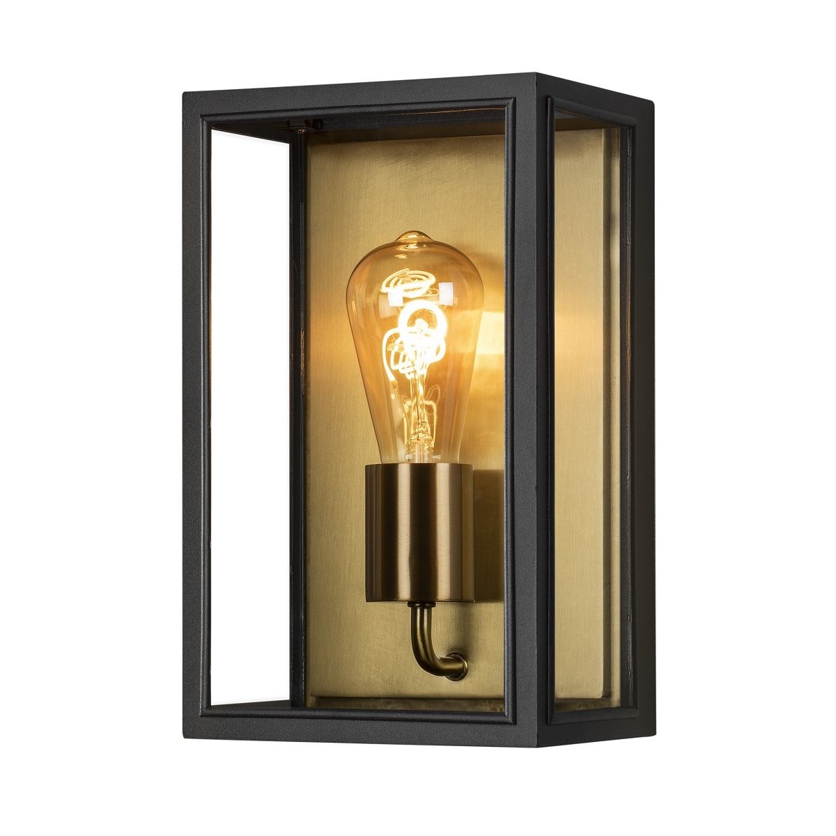 KONSTSMIDE 7347-758 Aussenwandleuchte Carpi gro� E27 messing schwarz IP44
