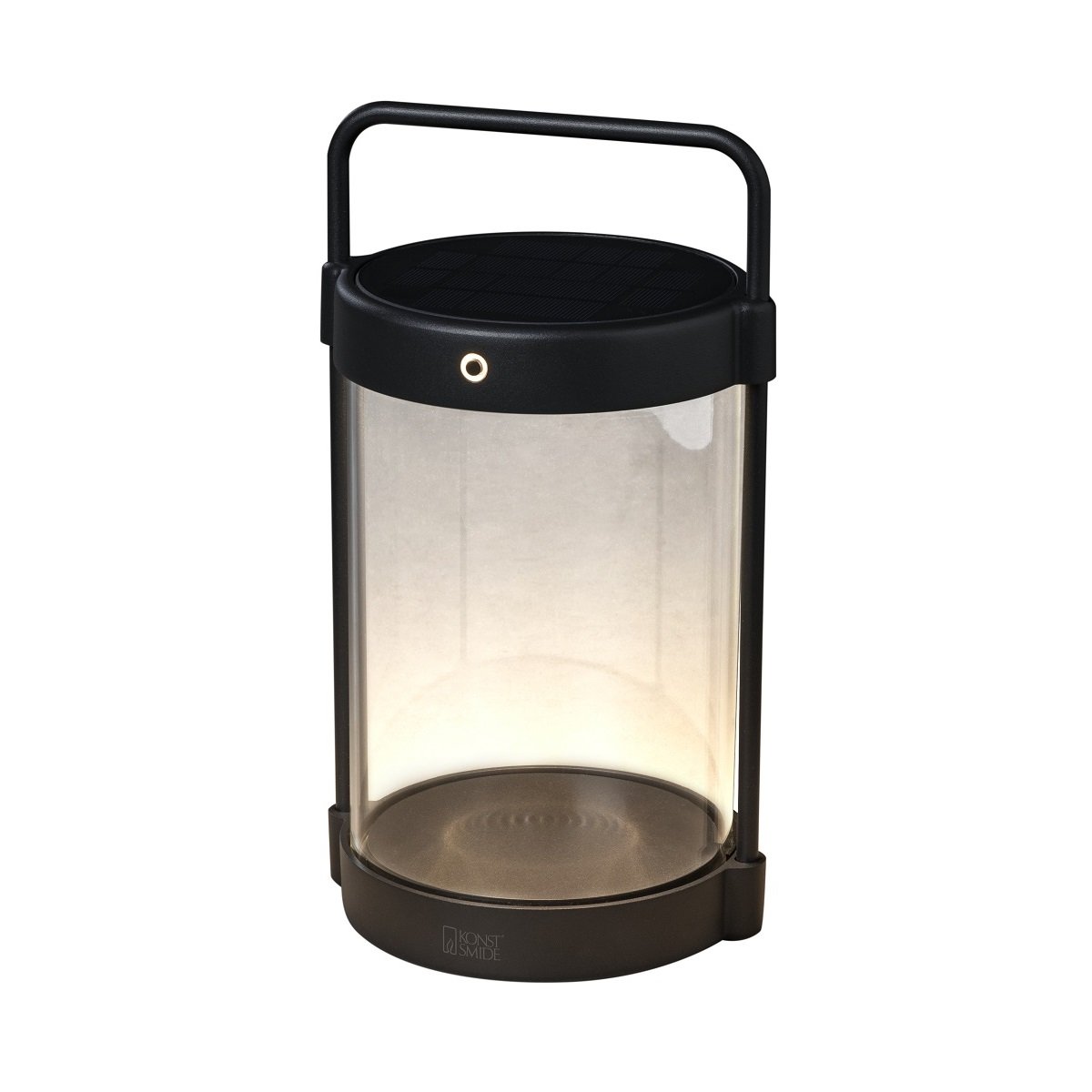 KONSTSMIDE 7822-750 Solar USB Laterne Crotone schwarz 30cm
