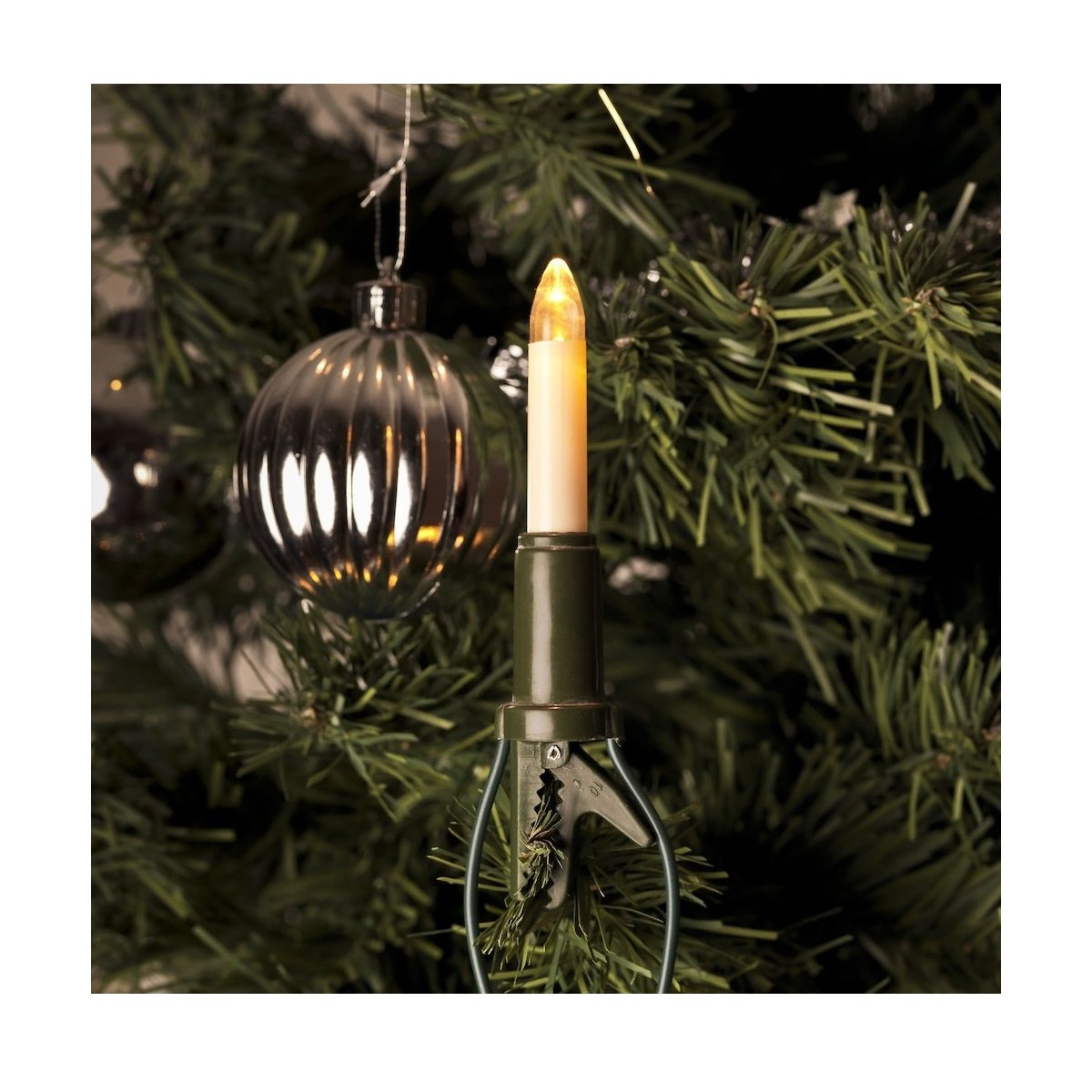 KONSTSMIDE No. 1068-020 LED Baumkette Schaftkerzen 10 warmweiße Dioden IP20  --> Leuchten & Lampen online kaufen im Shop