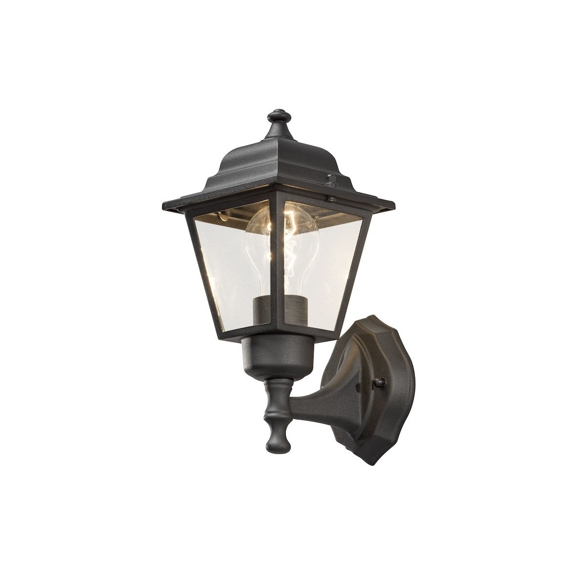 KONSTSMIDE No. 7093-750 Aussenwandleuchte E27 IP23 Schwarz Matt Glas