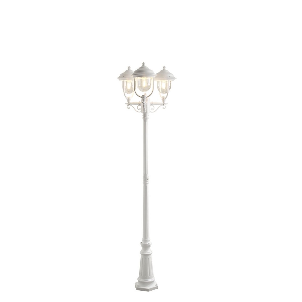 KONSTSMIDE No. 7227-250 Aussenstandleuchte Parma Alu Wei� Matt H 218 cm