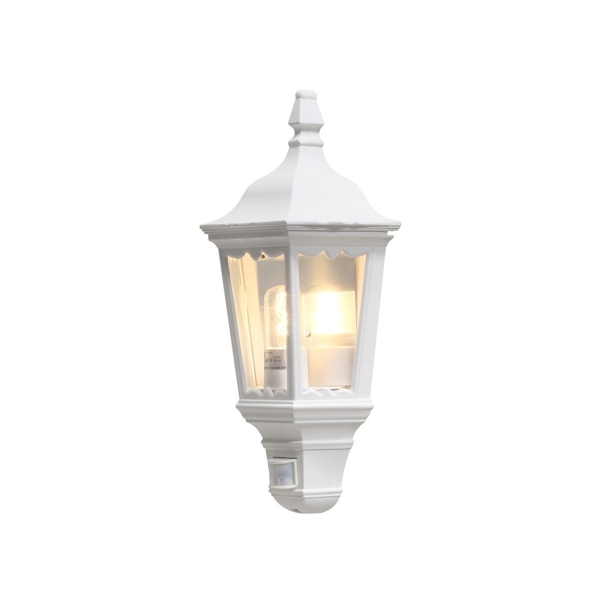 KONSTSMIDE No. 7230-250 Aussenwandleuchte Firenze mit Sensor E27 Alu Wei� Matt