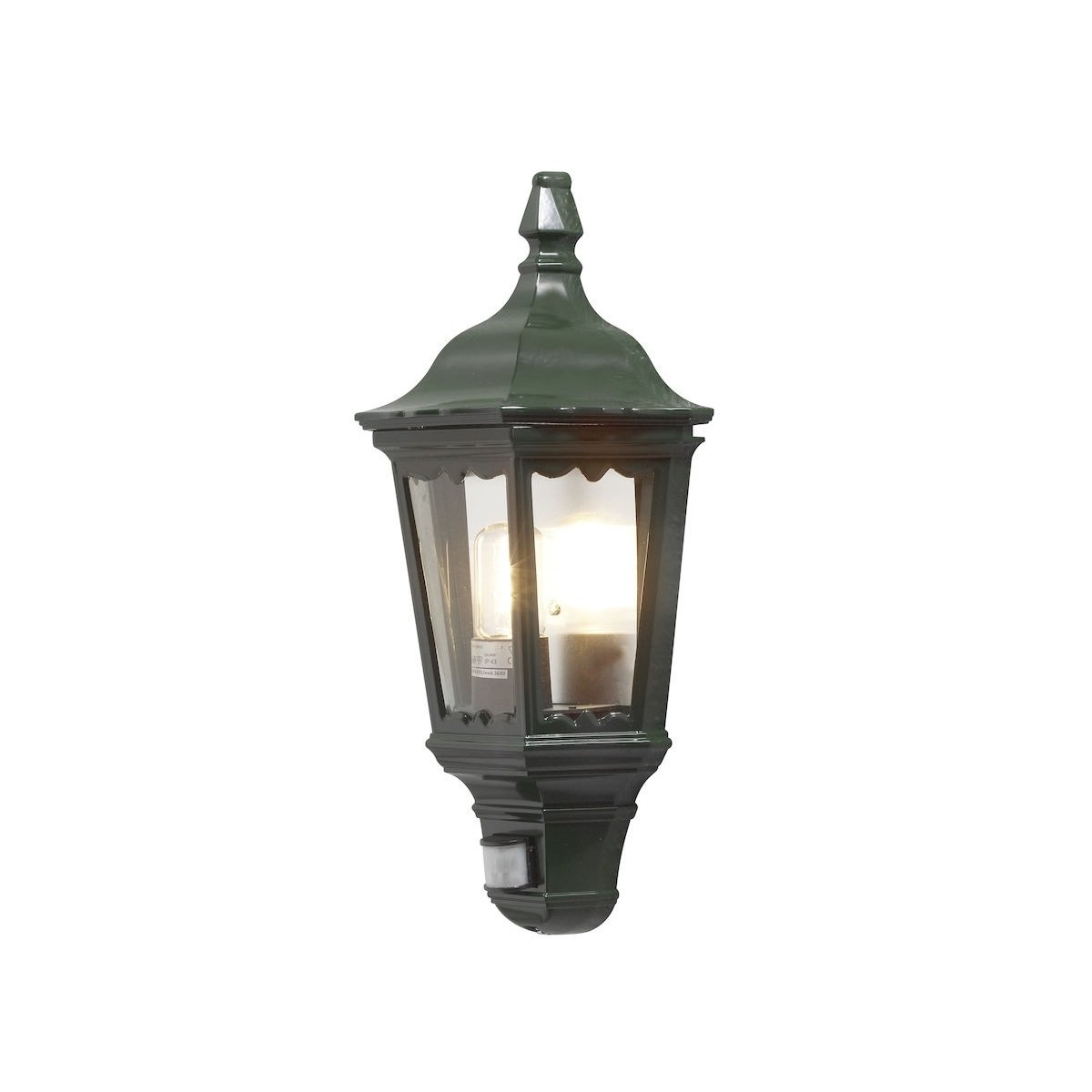 KONSTSMIDE No. 7230-600 Aussenwandleuchte Firenze mit Sensor E27 Alu Gr�n