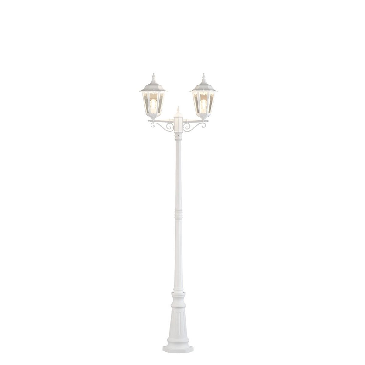 KONSTSMIDE No. 7234-250 Aussenstehleuchte Firenze 2-flammig E27 IP43 Alu Wei� Matt