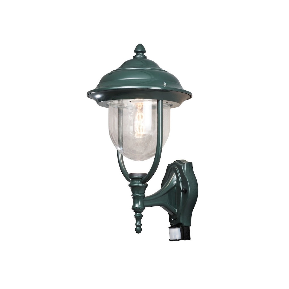 KONSTSMIDE No. 7235-600 Aussenwandleuchte Parma mit Sensor E27 Alu Gr�n