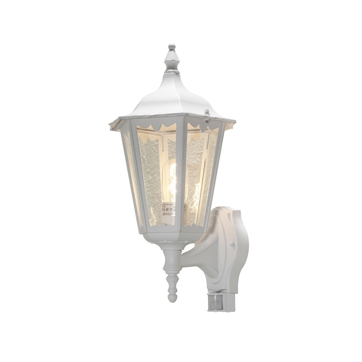 KONSTSMIDE No. 7236-250 Aussenwandleuchte Firenze mit Sensor E27 Alu Wei� Matt