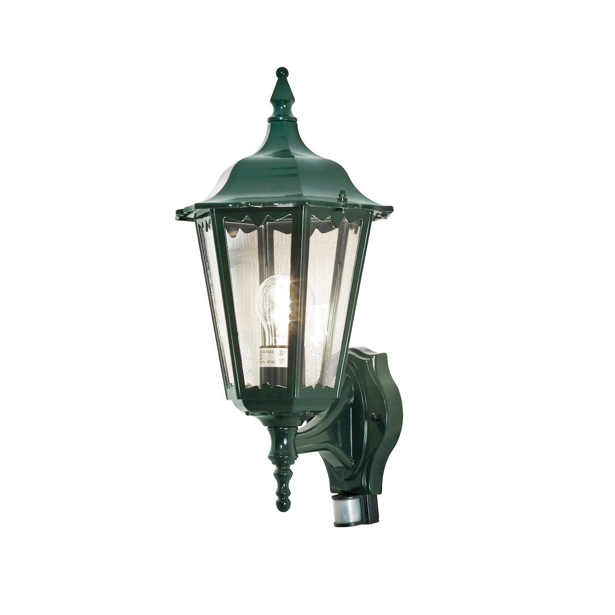 KONSTSMIDE No. 7236-600 Aussenwandleuchte Firenze mit Sensor E27 Alu Gr�n