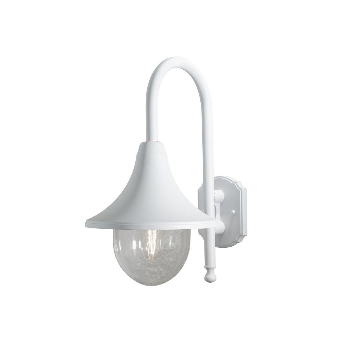 KONSTSMIDE No. 7237-250 Aussenwandleuchte Bari E27 IP44 Alu Wei� Matt