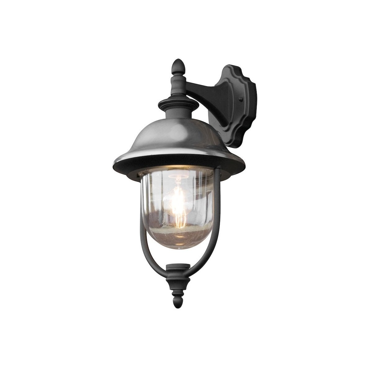 KONSTSMIDE No. 7240-000 Aussenwandleuchte Parma Edelstahl Alu Schwarz