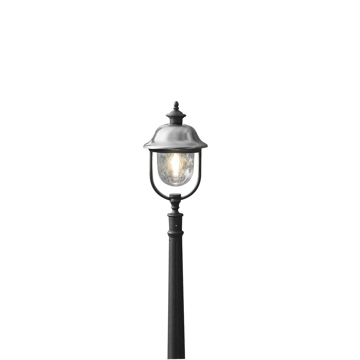KONSTSMIDE No. 7242-000 Aussenwegeleuchte Parma Edelstahl Alu Schwarz H 125 cm