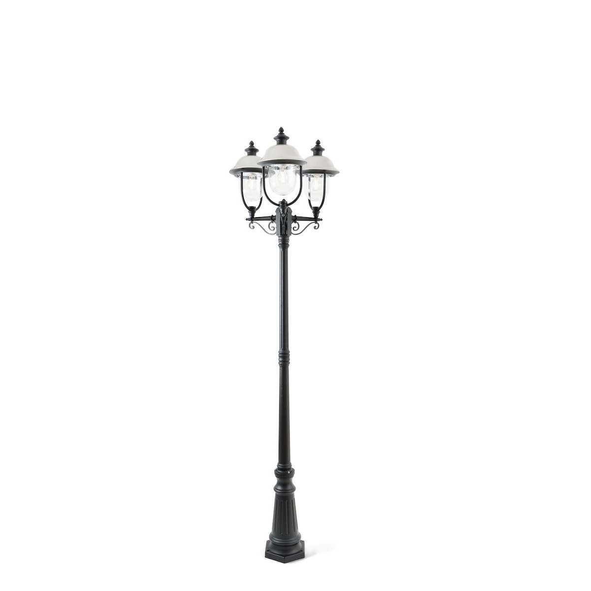 KONSTSMIDE No. 7243-000 Aussenstandleuchte Parma Edelstahl Alu Schwarz H 218 cm