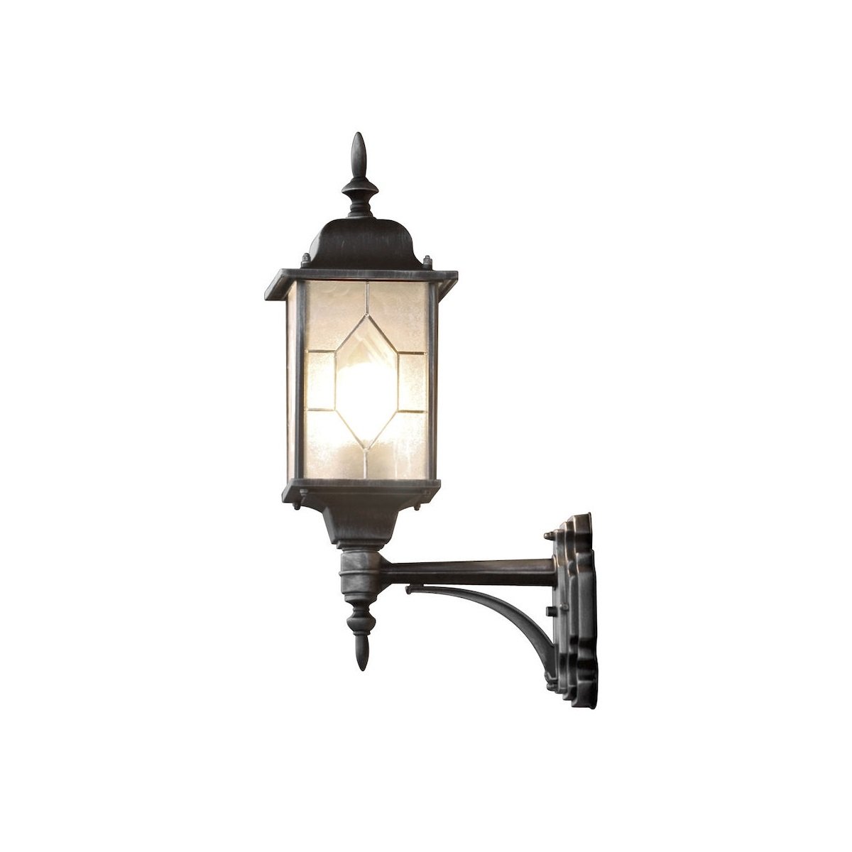 KONSTSMIDE No. 7247-759 Aussenwandleuchte Milano Alu Schwarz Silber IP43