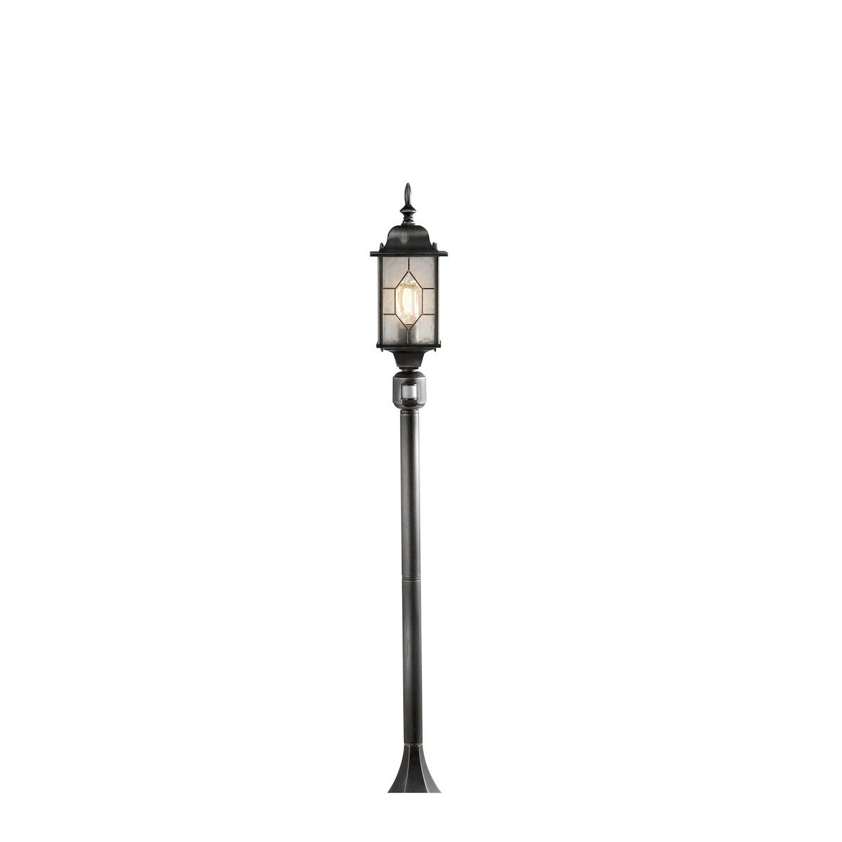 KONSTSMIDE No. 7249-759 Aussenwegeleuchte Milano mit Sensor Alu Schwarz Silber IP43