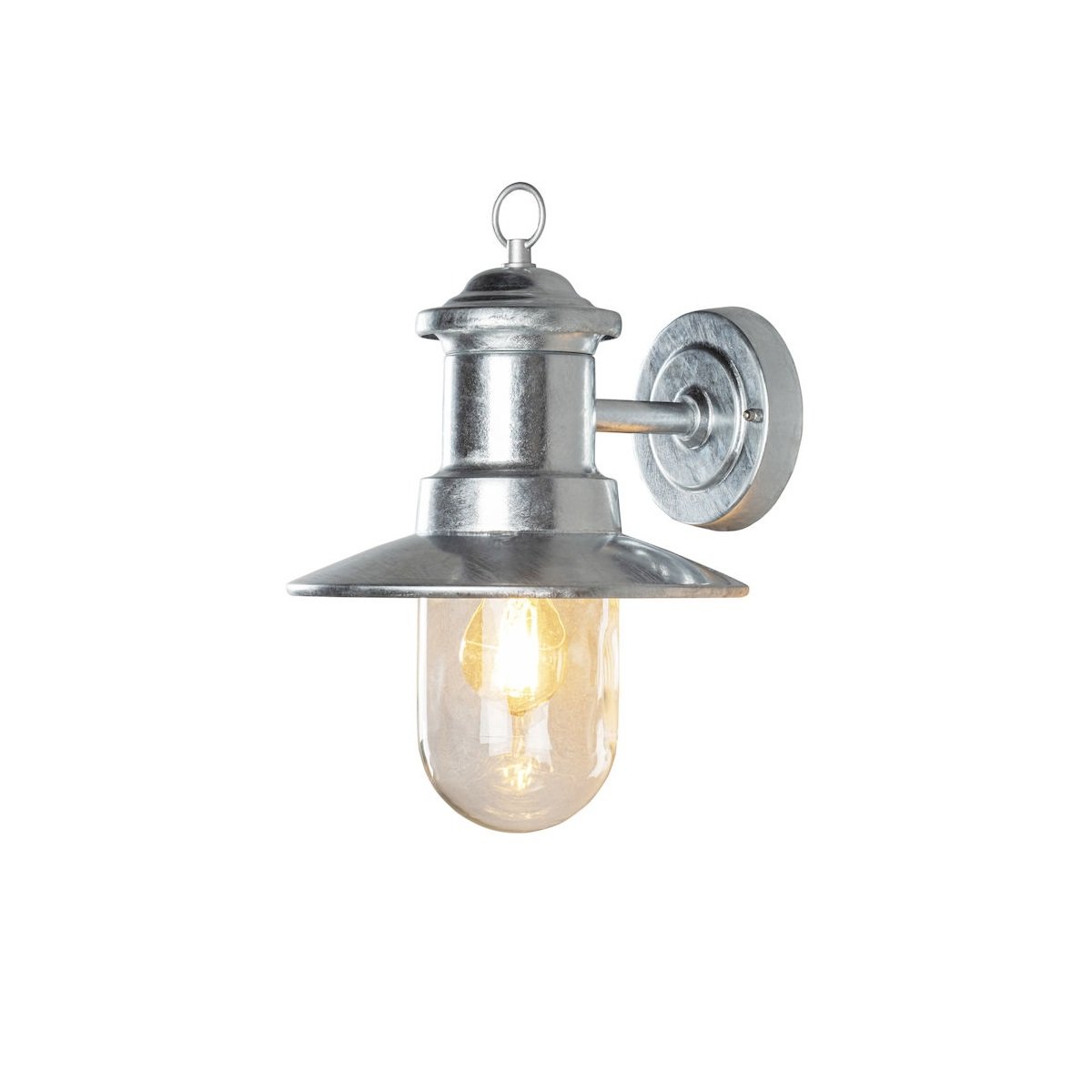KONSTSMIDE No. 7346-320 Aussenwandleuchte Napoli E27 galvanisiert klares Glas