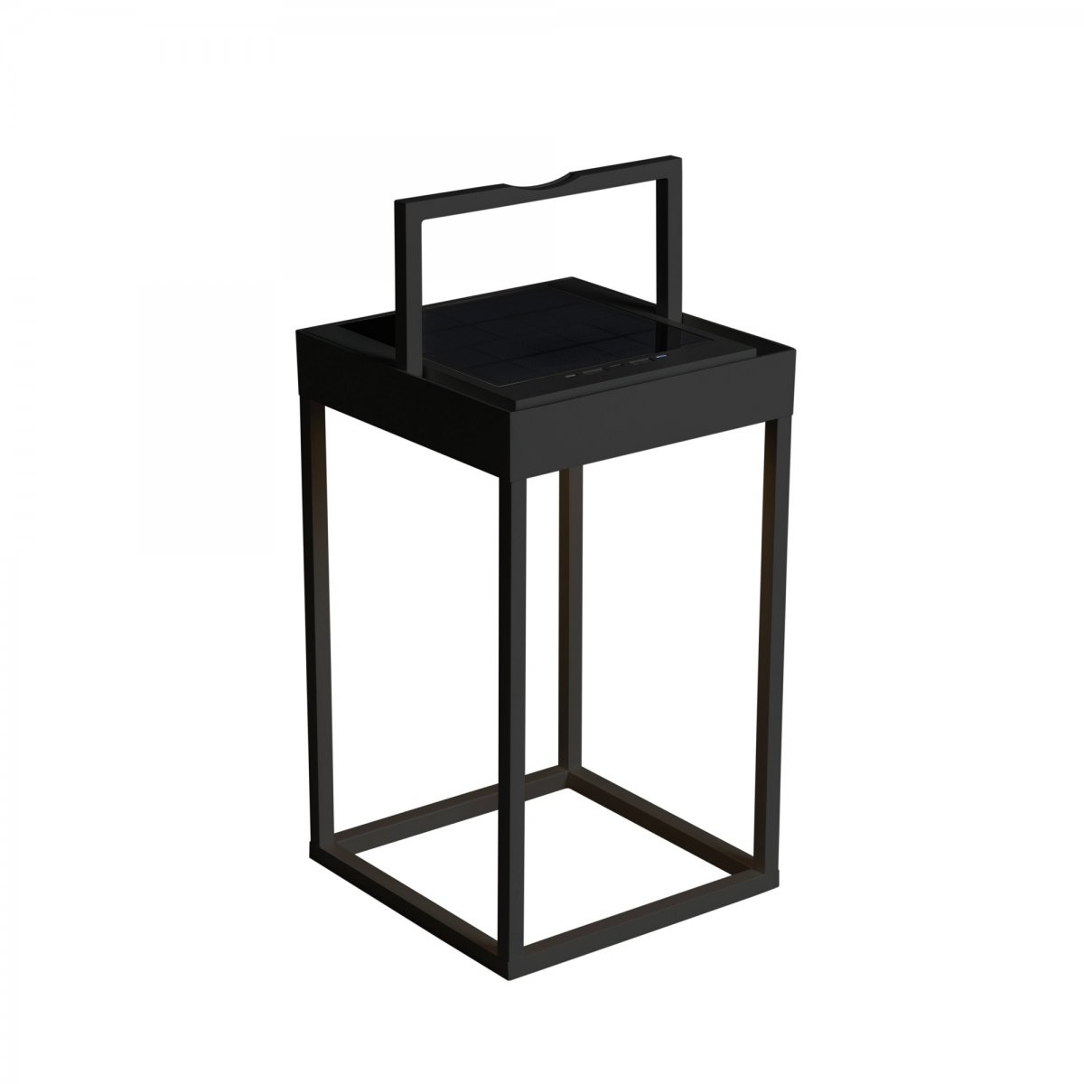 KONSTSMIDE No. 7815-750 Portofino LED Solar USB-Laterne schwarz dimmbar mit Sensor