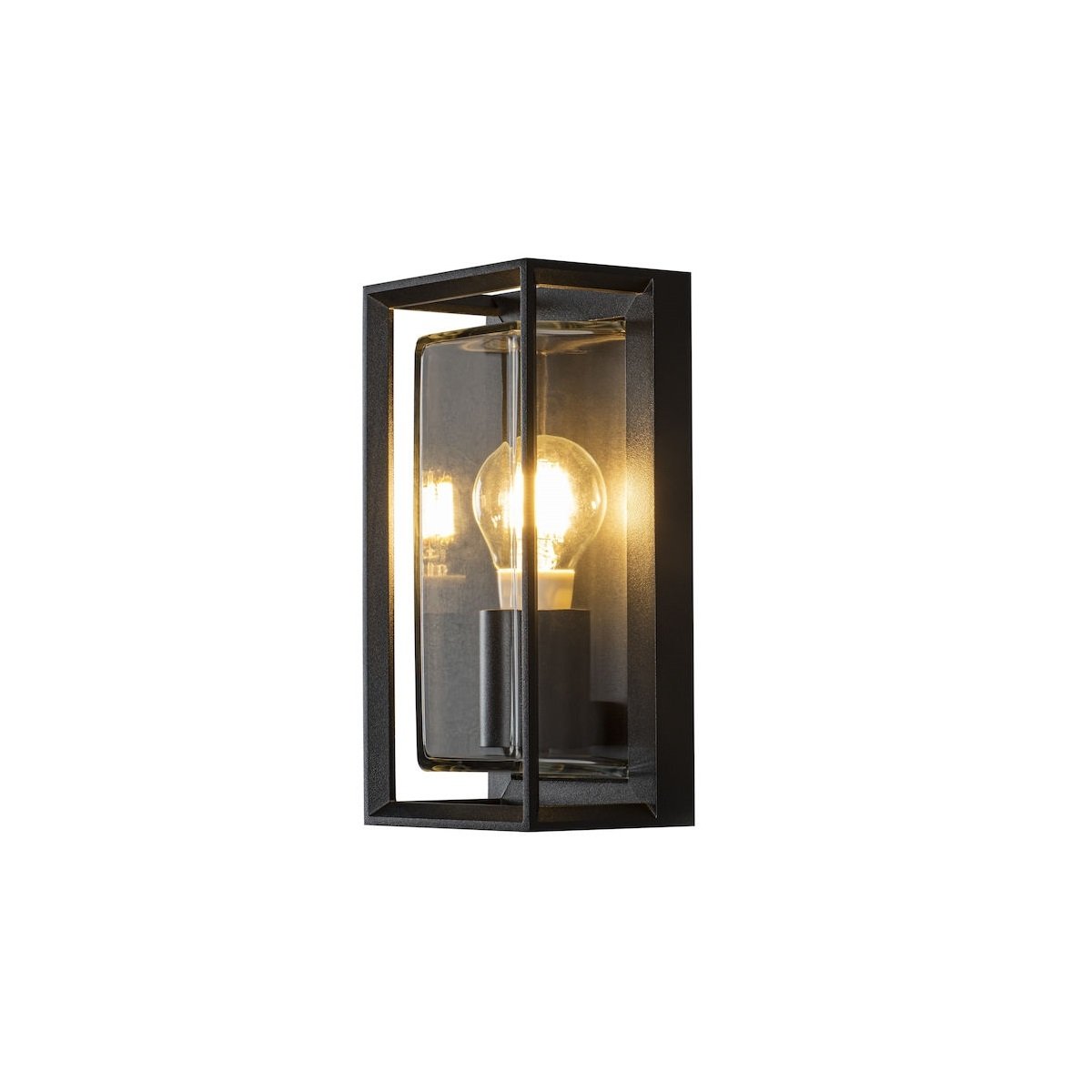 KONSTSMIDE No. 7874-750 Aussenwandleuchte Brindisi E27 schwarz mit klarem Glas IP54