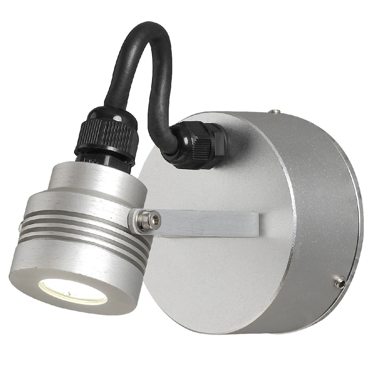 KONSTSMIDE No. 7922-310 Aussenwandleuchte Monza 1x High Power LED 3000 K Alu schwenkbar
