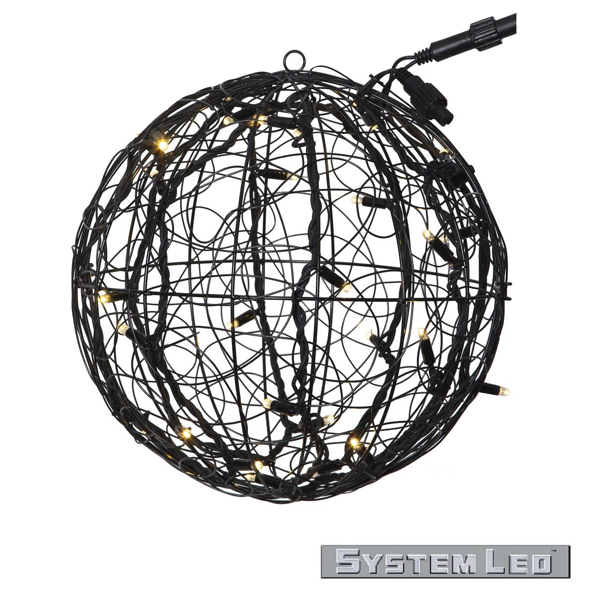 LED-3D-Kugel Ball outdoor schwarz 30-teilig warmwei� Nr. 465-97