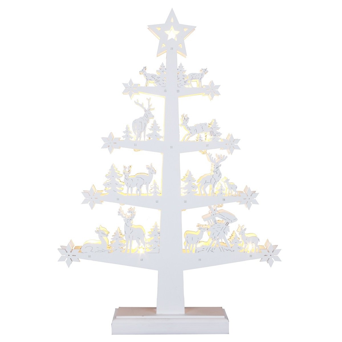 LED Fensterleuchter Fauna Tree weiss, Nr. 270-54