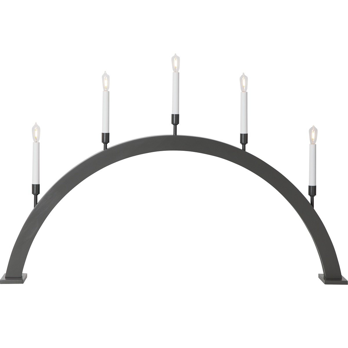 LED-Fensterleuchter Storm No. 644-46 grau 5-flammig 89x59 cm