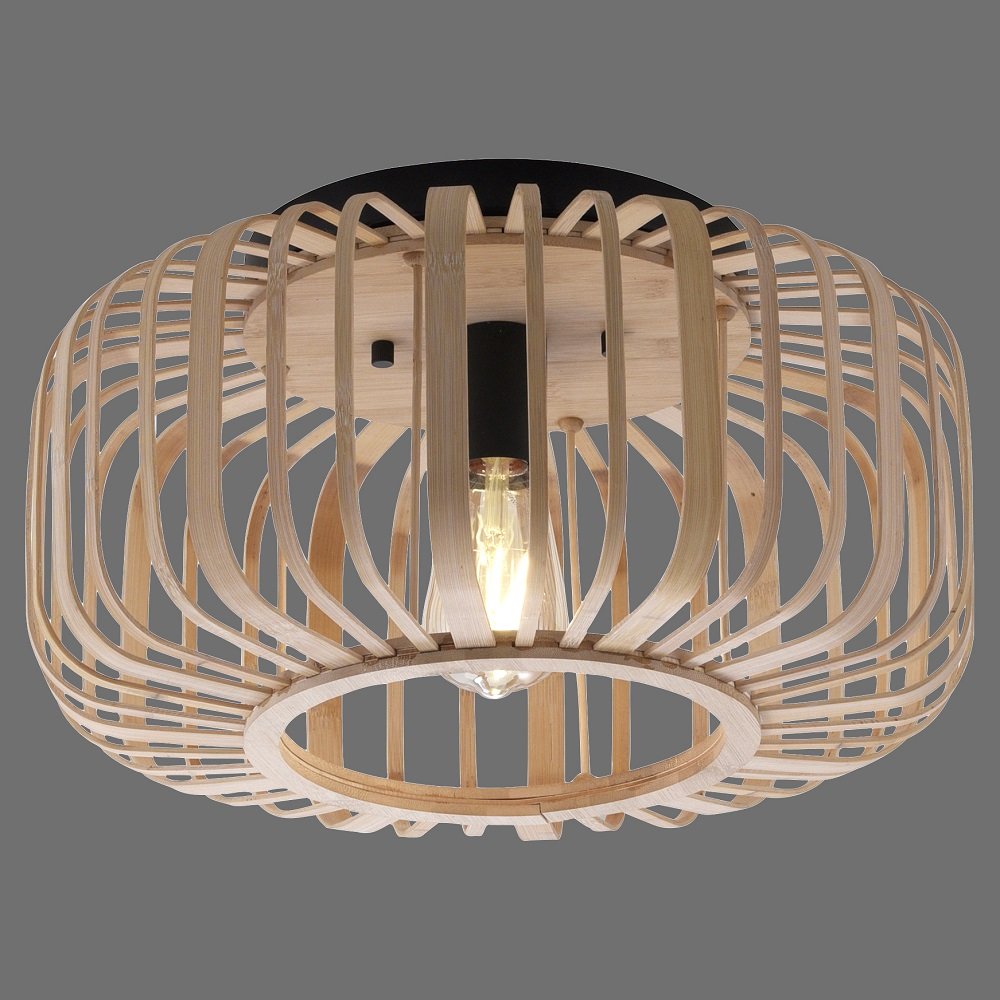 Leuchten Direkt 11412-79 RACOON Deckenleuchte 1-flammig Holz Natur 42cm -->  Leuchten & Lampen online kaufen im Shop