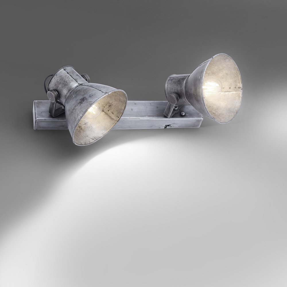 Leuchten Direkt 11481-77 Wandleuchte Samia 2-flammig eisen --> Leuchten &  Lampen online kaufen » Beleuchtung für Zuhause | Wandleuchten