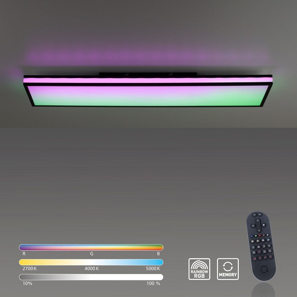 Lampen MARIO Schwarz 100x25cm online Leuchten Direkt 14111-18 & LED Deckenleuchte im Shop --> kaufen Leuchten BLACK
