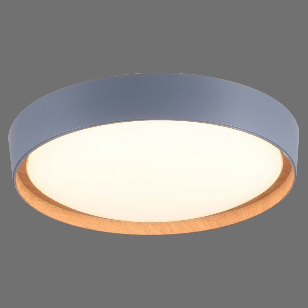 Leuchten Direkt 14347-15 EMILIA LED Deckenleuchte rund grau Holzoptik 40cm  --> Leuchten & Lampen online kaufen im Shop
