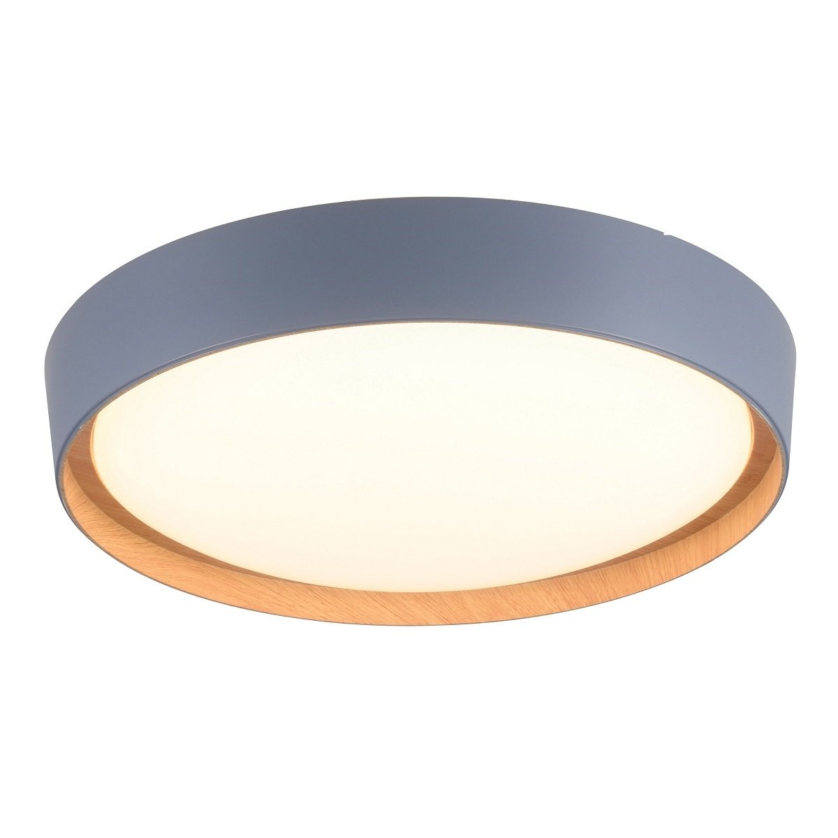 Leuchten Direkt 14347-15 EMILIA LED Deckenleuchte rund grau Holzoptik ...