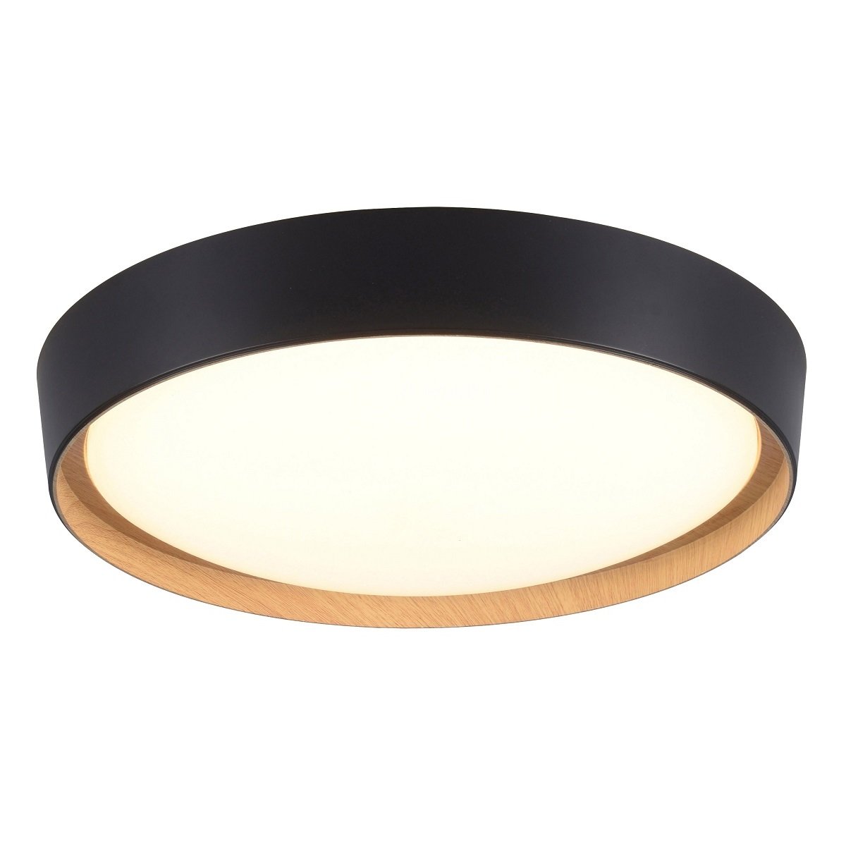 Leuchten Direkt 14347-18 EMILIA LED Deckenleuchte schwarz Holzoptik 40cm