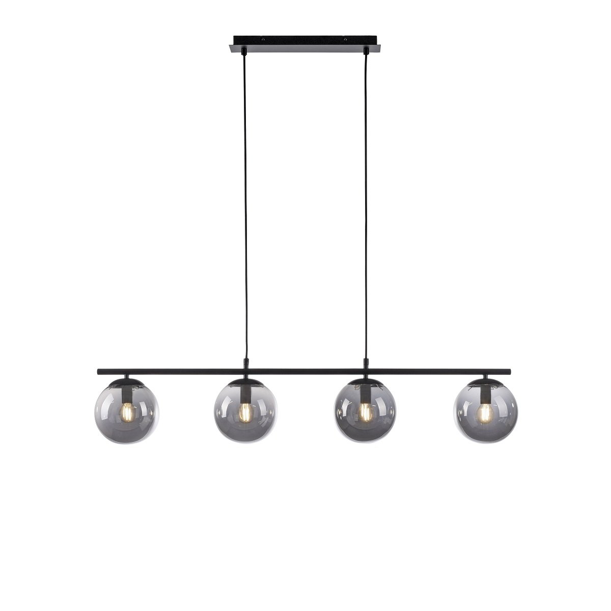 Leuchten Direkt 14604-18 BIG WIDOW Pendelleuchte 4-flammig Schwarz